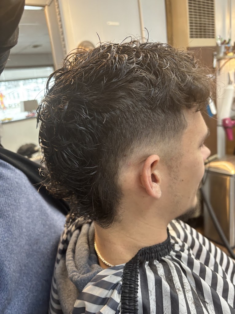 Curly fade haircut — Grandville Barbershop